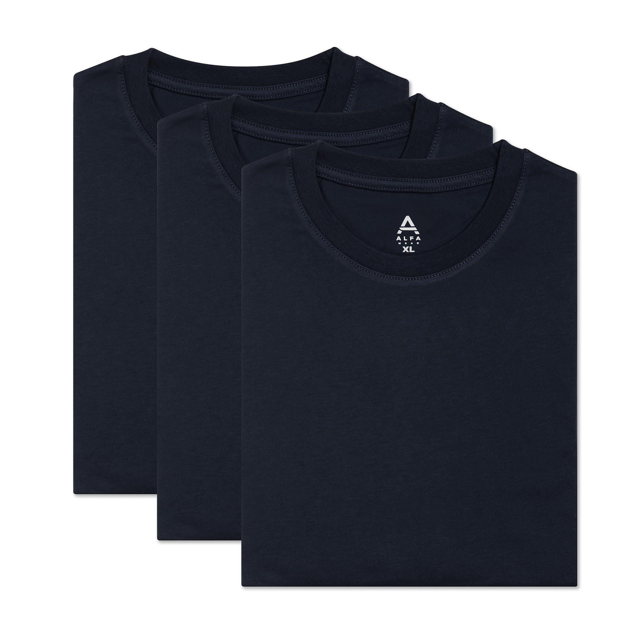 All Navy Fitted T-Shirts 3-Pack