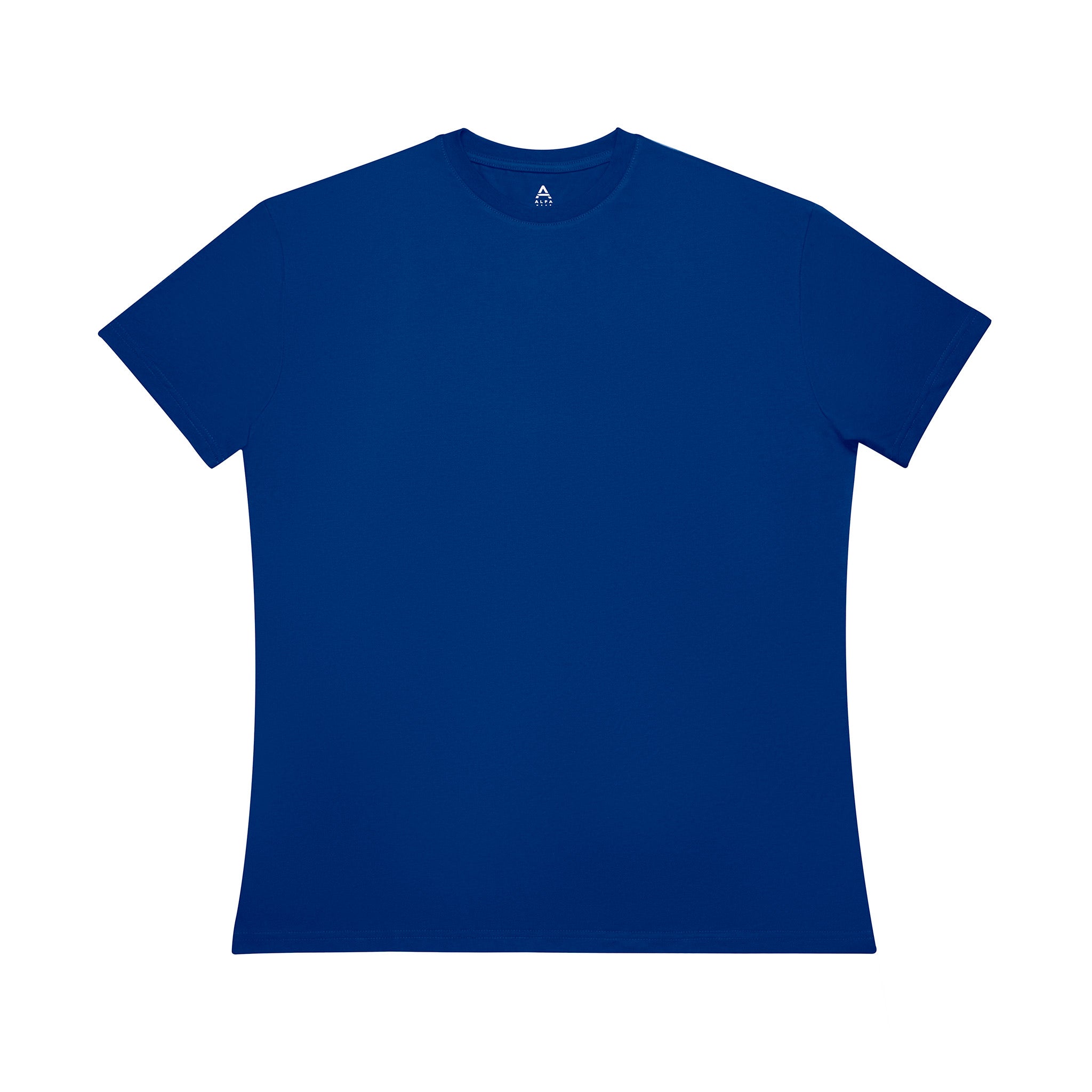 Blue fitted crew neck t-shirt for big and tall men