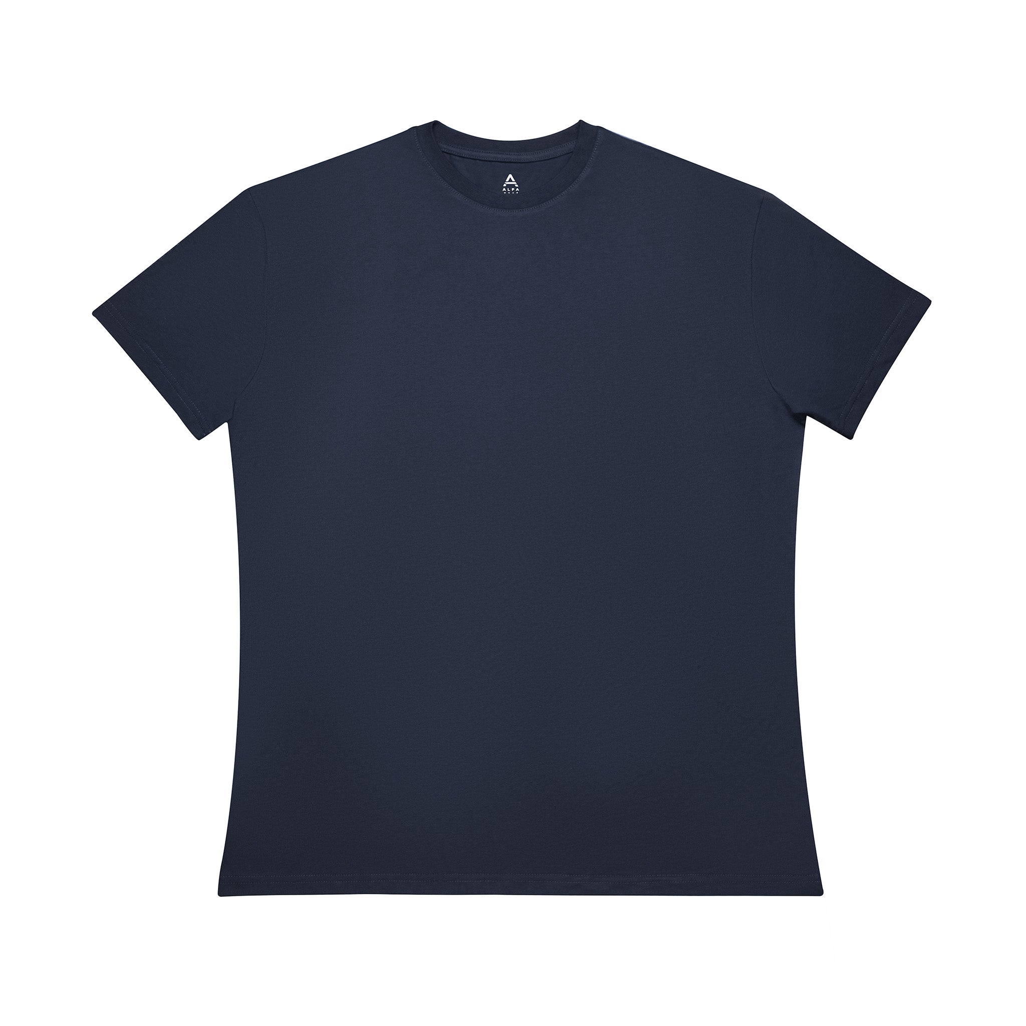 Navy blue fitted crew neck t-shirt for big and tall men
