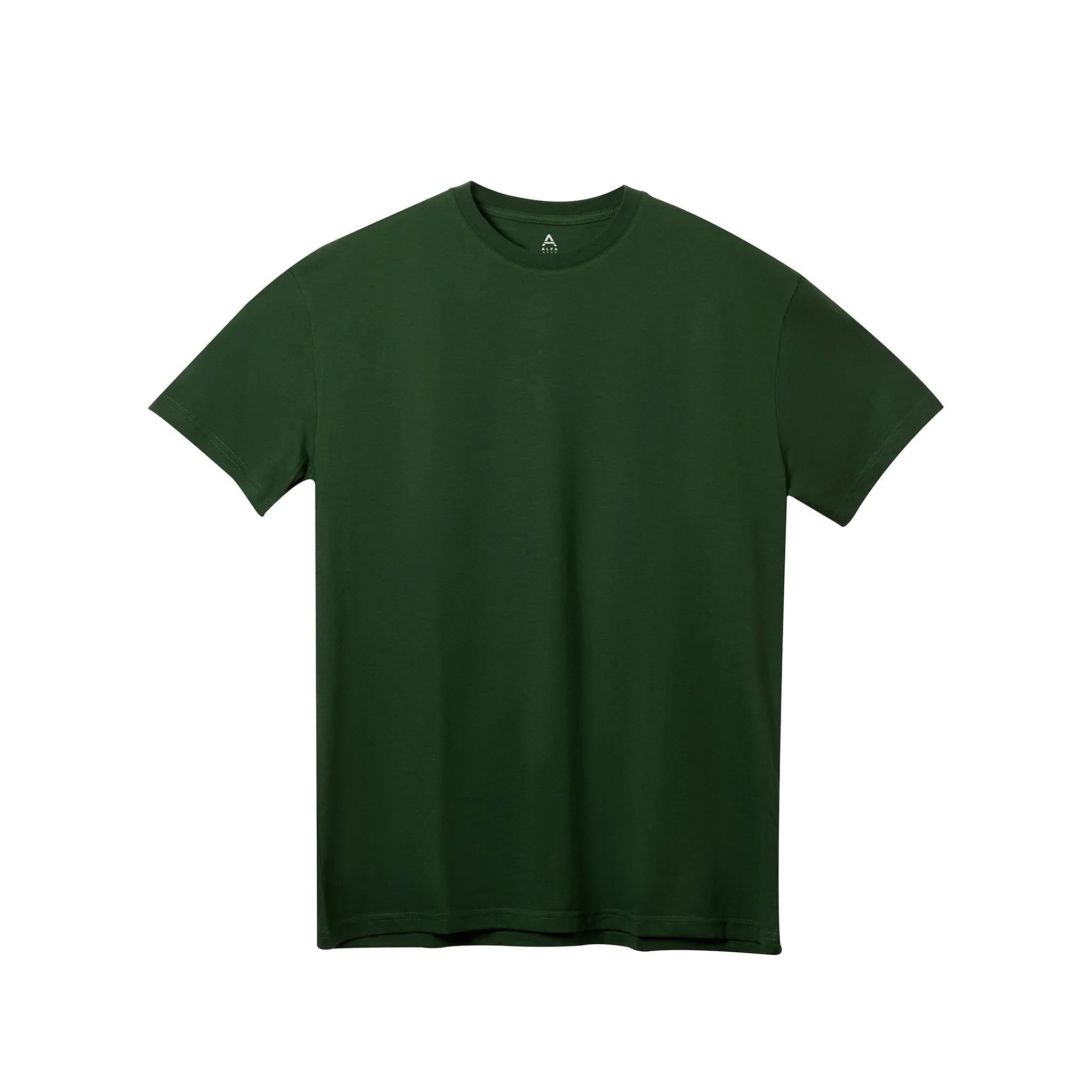 Tall Green Fitted Man's T-Shirt with extra length for big and tall men