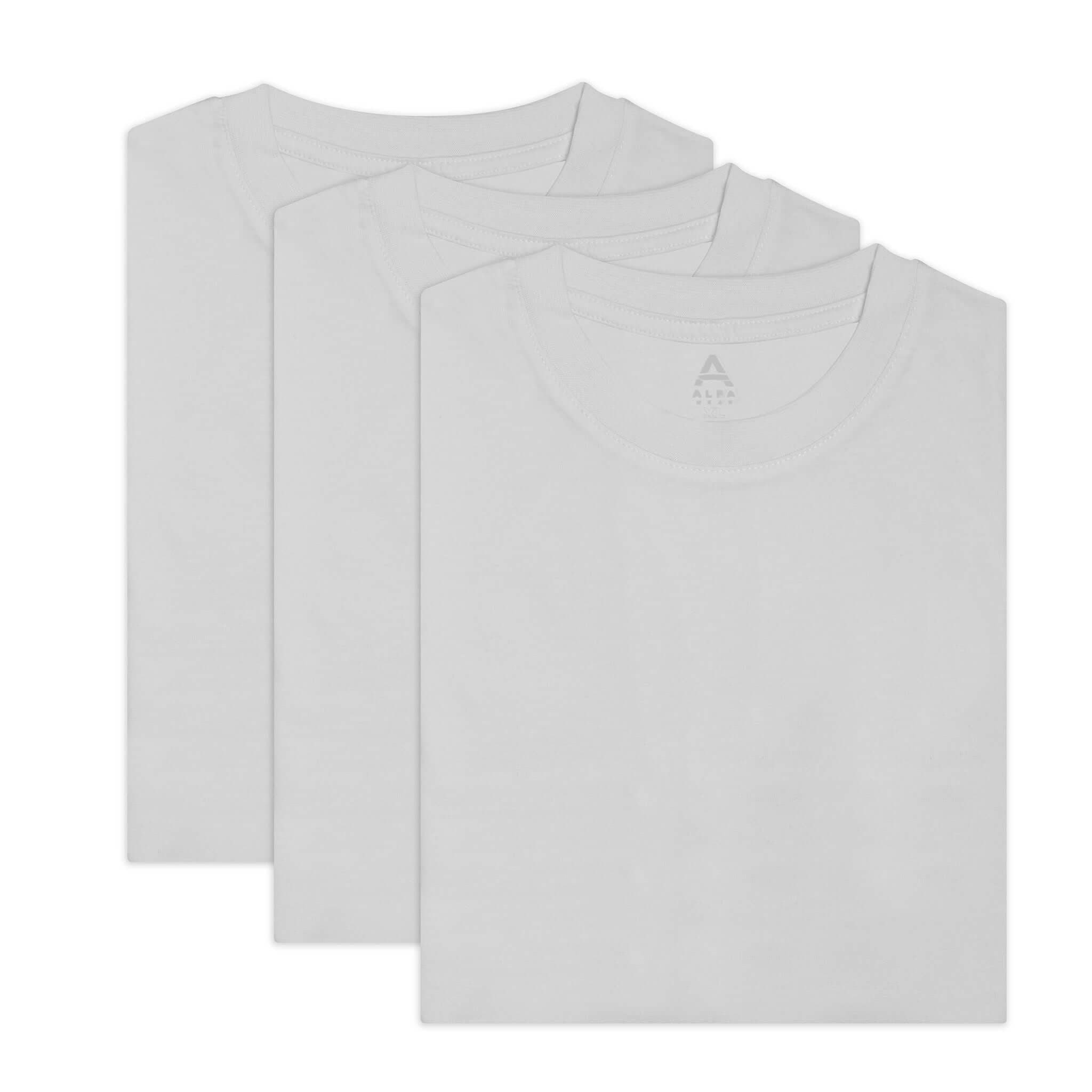 Tall White Fitted T-Shirt 3-Pack