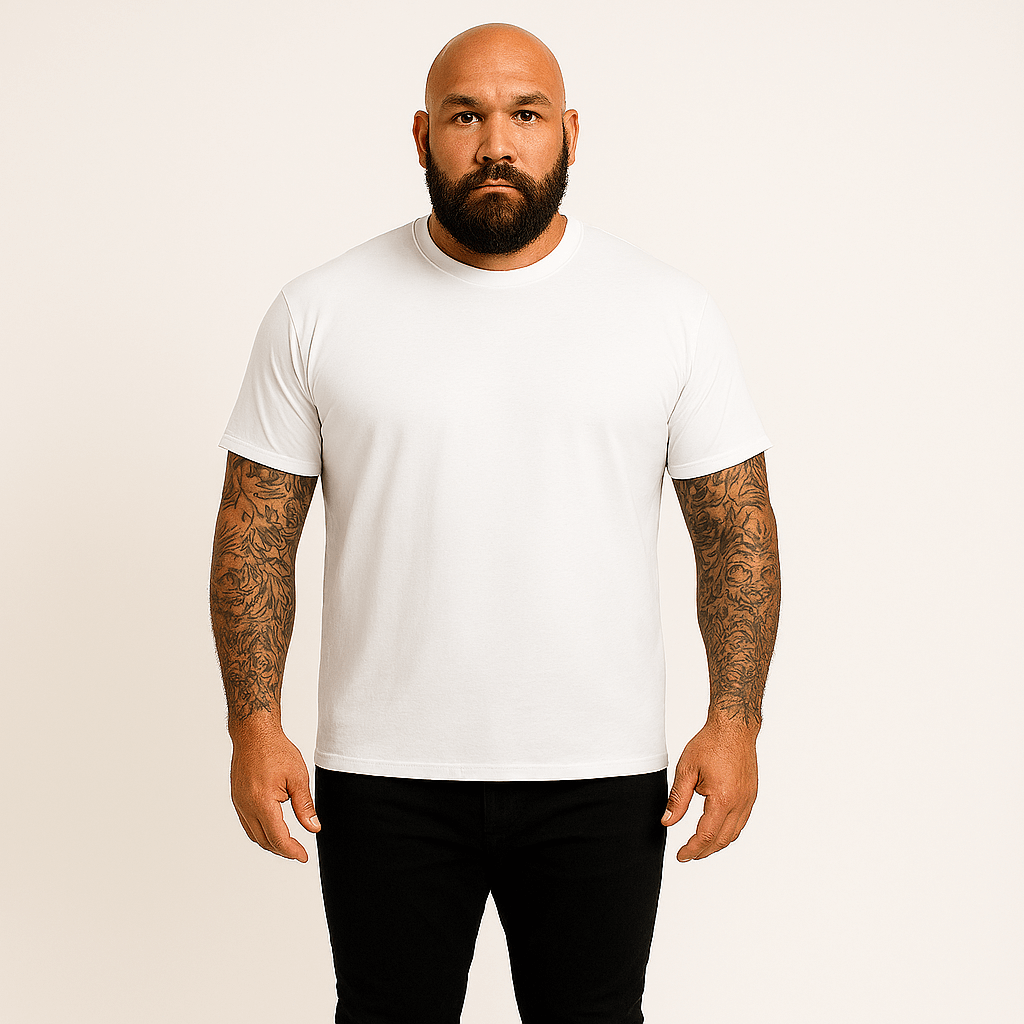 Tall White Fitted T-Shirt 3-Pack